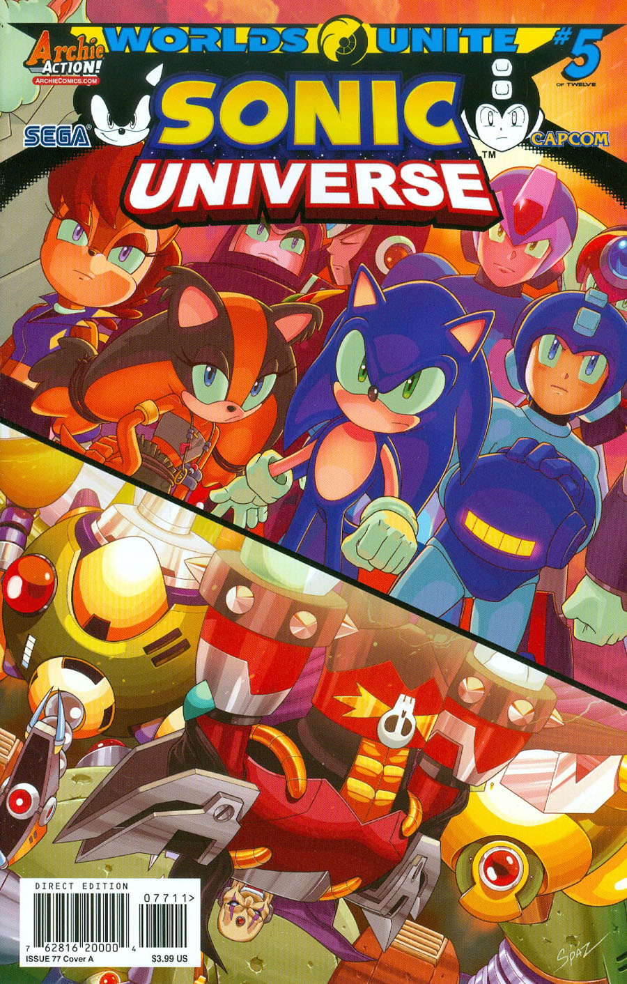 Sonic Universe #77 Cover A Regular Patrick Spaz Spaziante Cover (Worlds Unite Part 5)