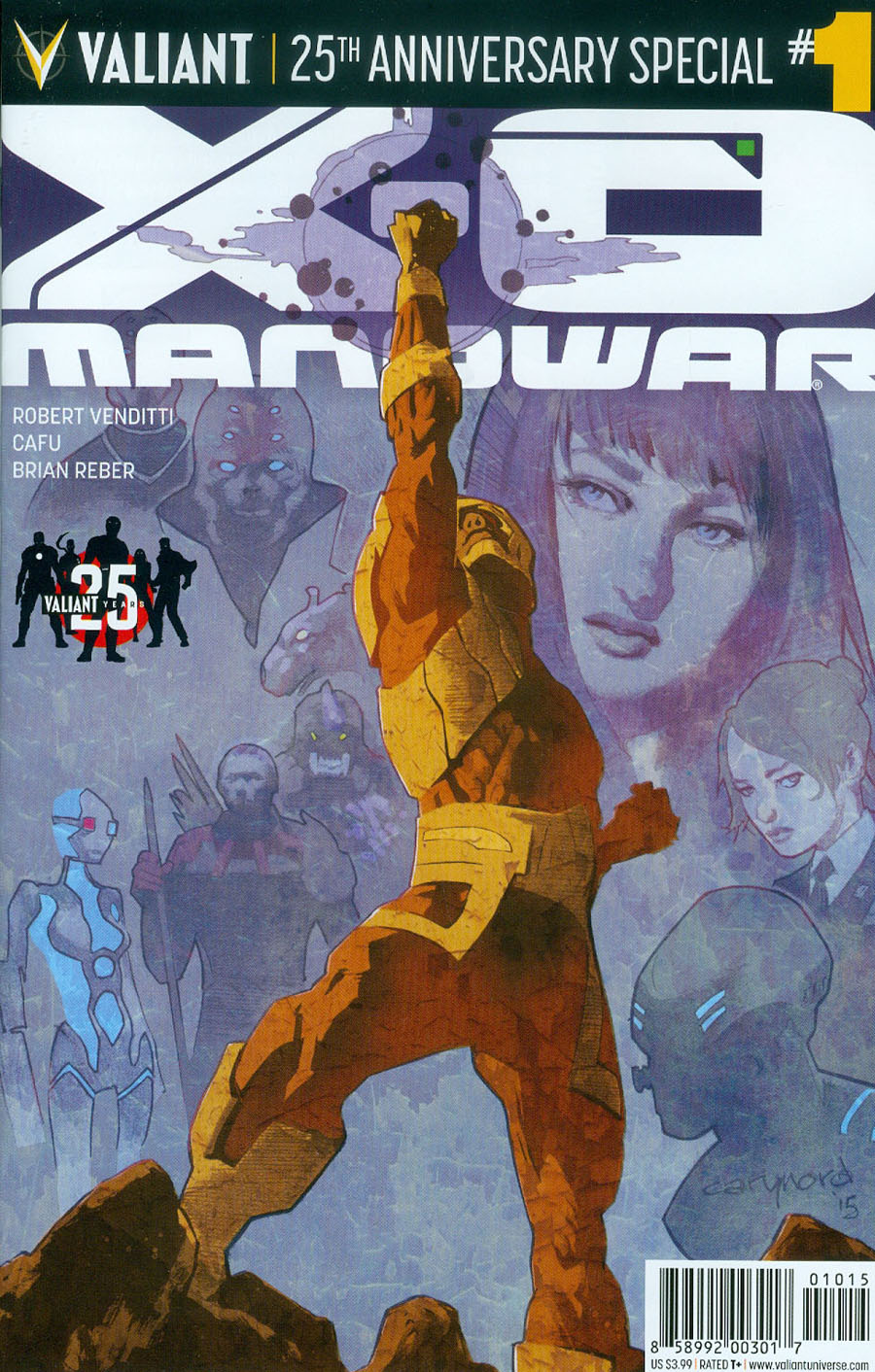 X-O Manowar 25th Anniversary Special One Shot Cover A Regular Cary Nord Cover