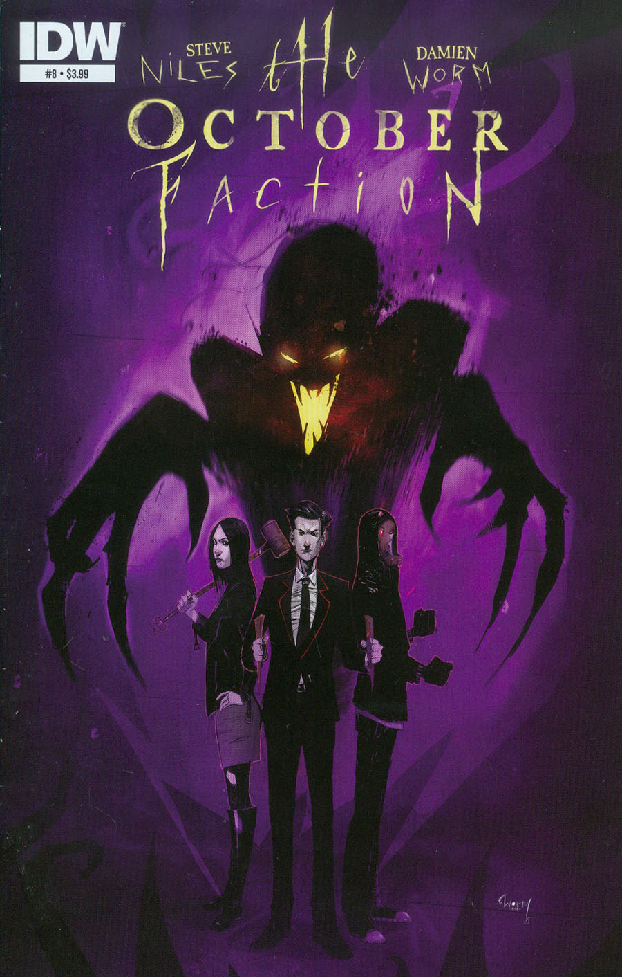 October Faction #8 Cover A Regular Damien Worm Cover