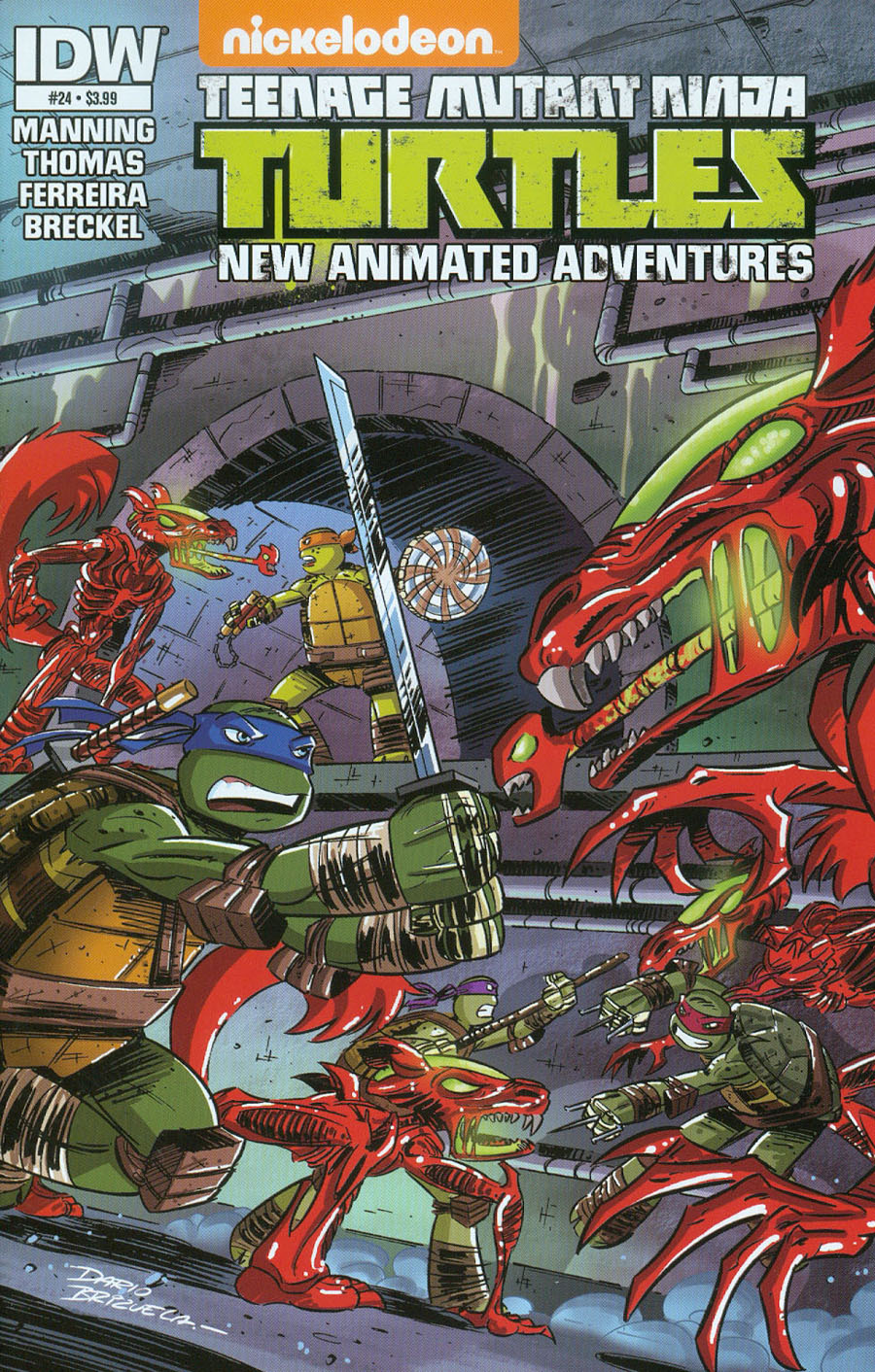 Teenage Mutant Ninja Turtles New Animated Adventures #24 Cover A Regular Dario Brizuela Cover