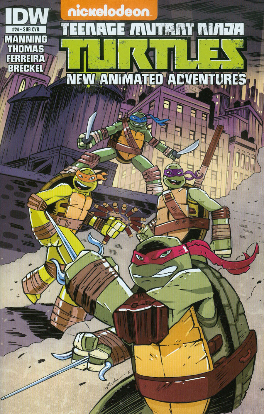 Teenage Mutant Ninja Turtles New Animated Adventures #24 Cover B Variant Patrick Parnell Subscription Cover