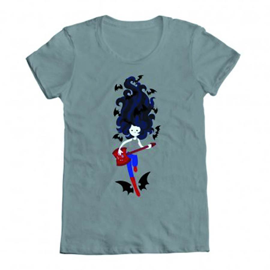 Adventure Time Bat & Belfry Rock Silver T-Shirt Large