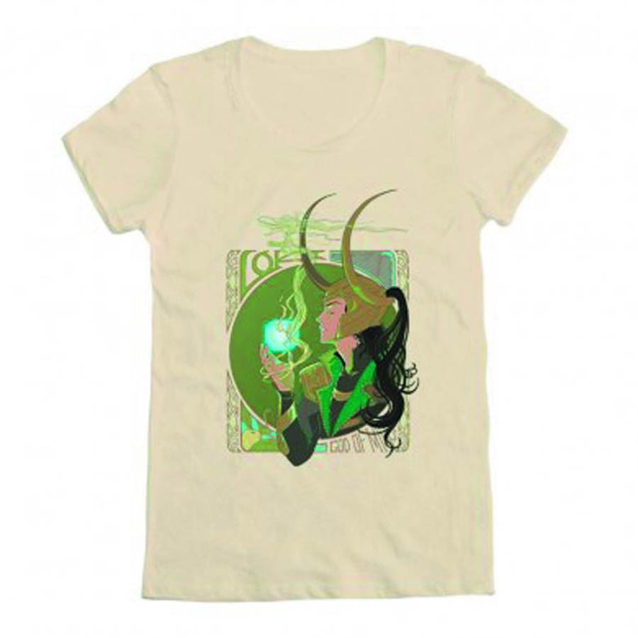 Loki God Of Mischief Cream T-Shirt Large