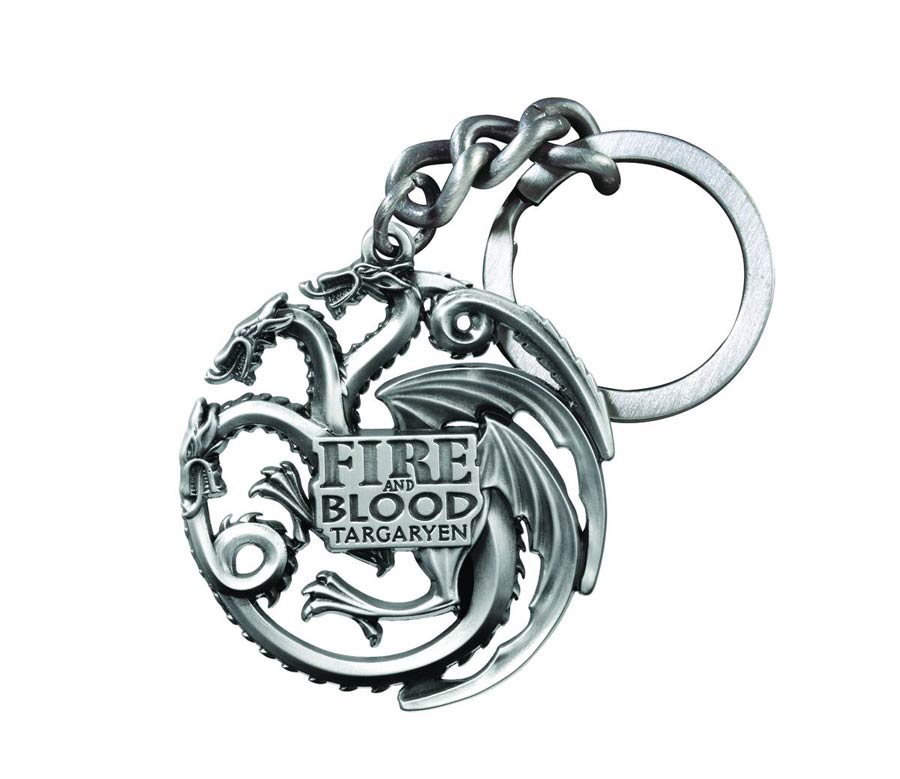 Game Of Thrones Targaryen Silver Finish Keychain