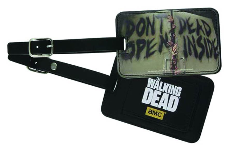 Walking Dead Dont Open Dead Inside Luggage Tag