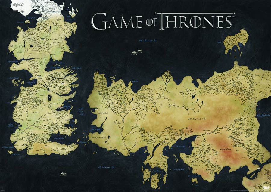 Game Of Thrones Map Of Westeros 39x55 Poster