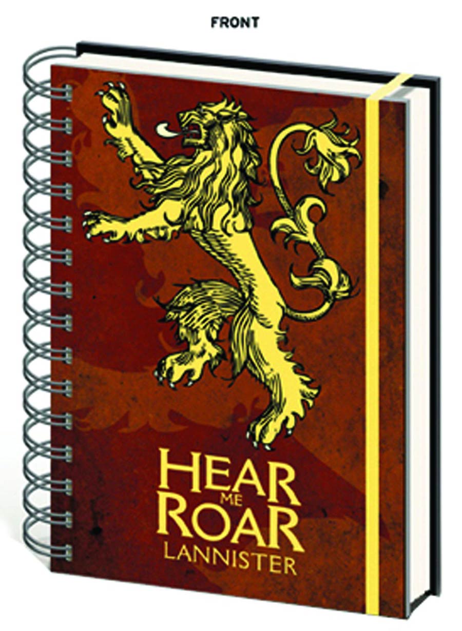 Game Of Thrones Notebook - House Lannister