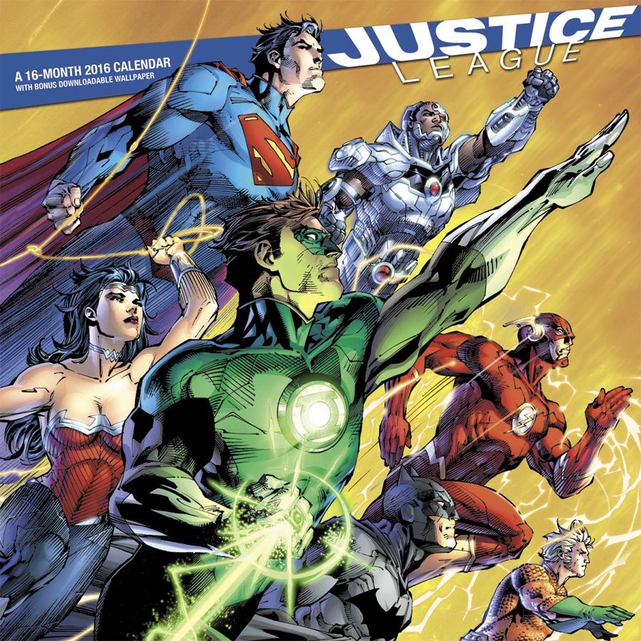 Justice League 2016 12x12-inch Wall Calendar