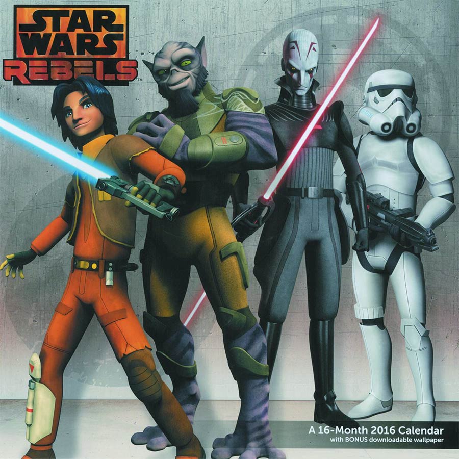 Star Wars Rebels 2016 16-Month Wall Calendar Version 1