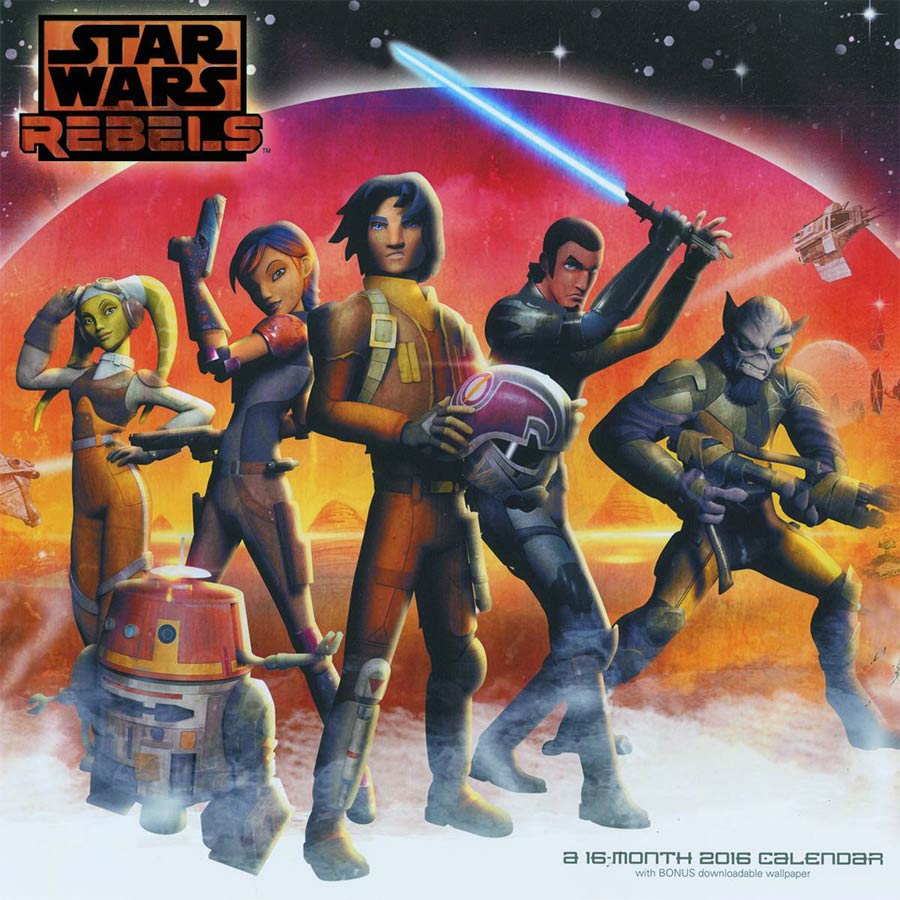 Star Wars Rebels 2016 16-Month Wall Calendar Version 2