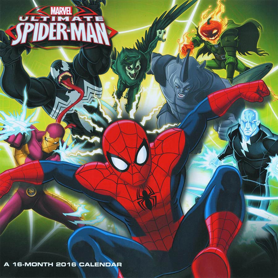 Ultimate Spider-Man Villains 2016 12x12-inch Wall Calendar