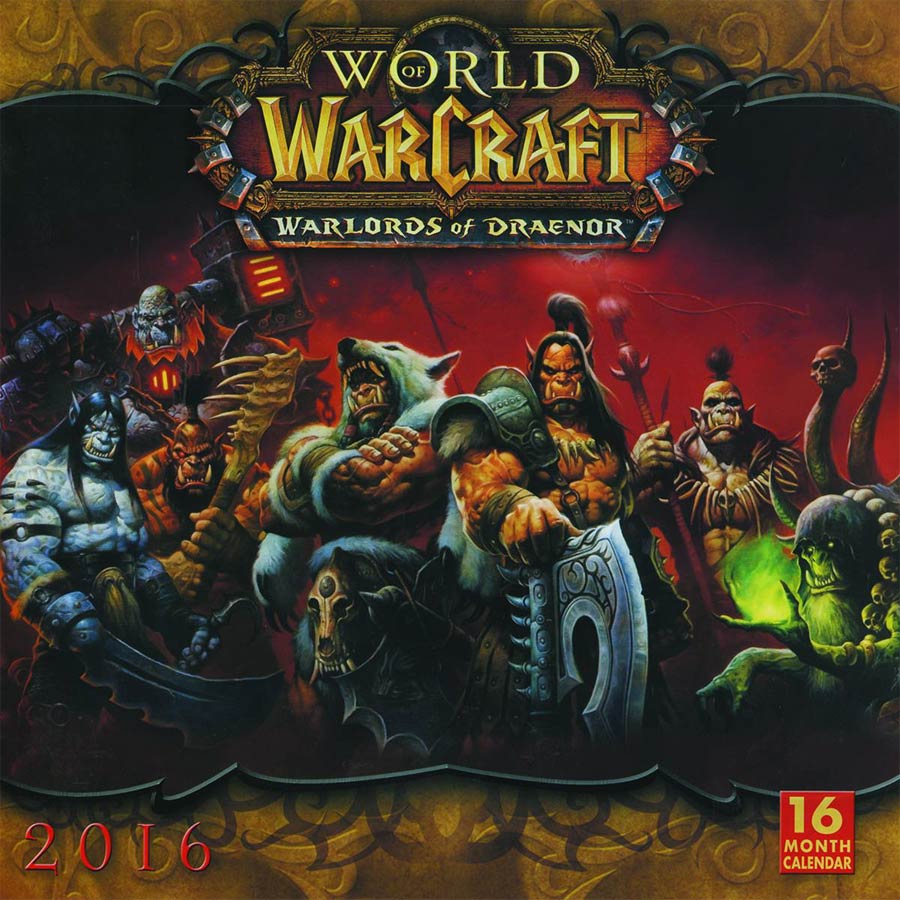 World Of Warcraft 2016 16-Month Wall Calendar