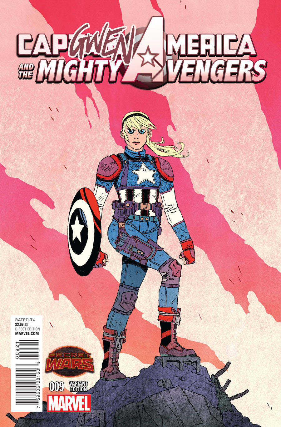 Captain America And The Mighty Avengers #9 Cover B Variant Jake Wyatt Capgwen America Cover (Secret Wars Last Days Tie-In)