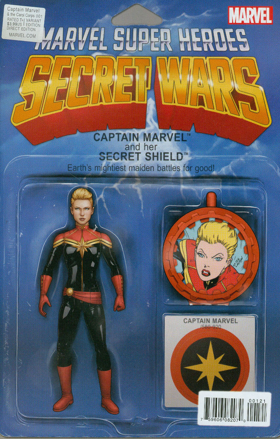 Captain Marvel And The Carol Corps #1 Cover B Variant John Tyler Christopher Action Figure Cover (Secret Wars Warzones Tie-In)