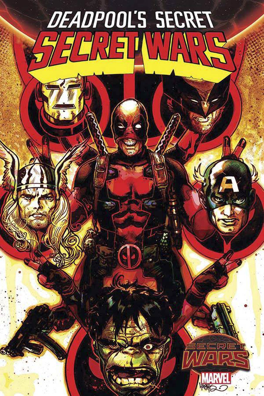 Deadpools Secret Secret Wars #1 Cover G DF Signed By Cullen Bunn (Secret Wars Warzones Tie-In)