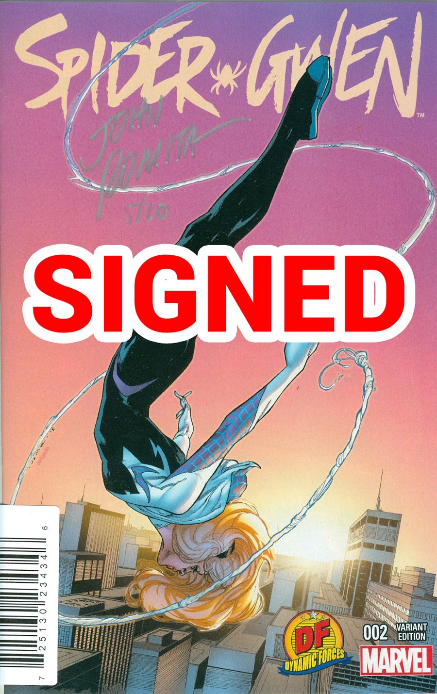 Spider-Gwen #2 Cover L DF Exclusive Jerome Opena Variant Cover Signed By John Romita Sr