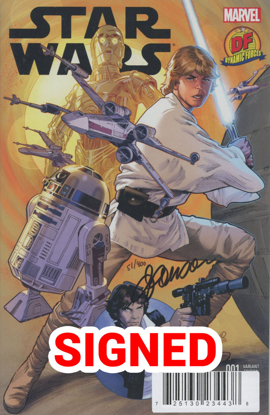 Star Wars Vol 4 #1 Cover Z-Z-O DF Exclusive Signature Trilogy Set Signed By Justin Ponsor