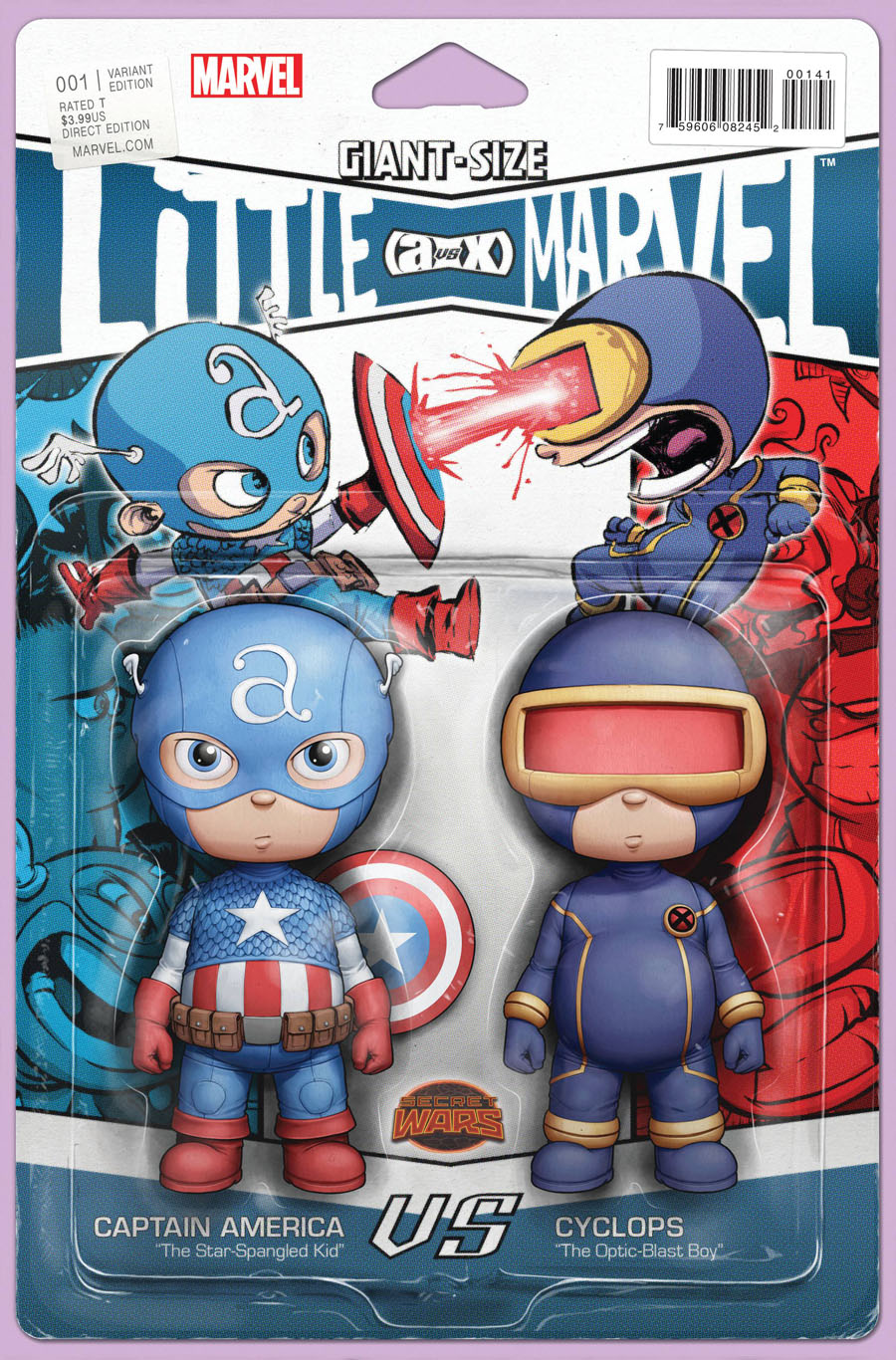 Giant-Size Little Marvel AvX #1 Cover B Variant John Tyler Christopher Action Figure Cover (Secret Wars Warzones Tie-In)