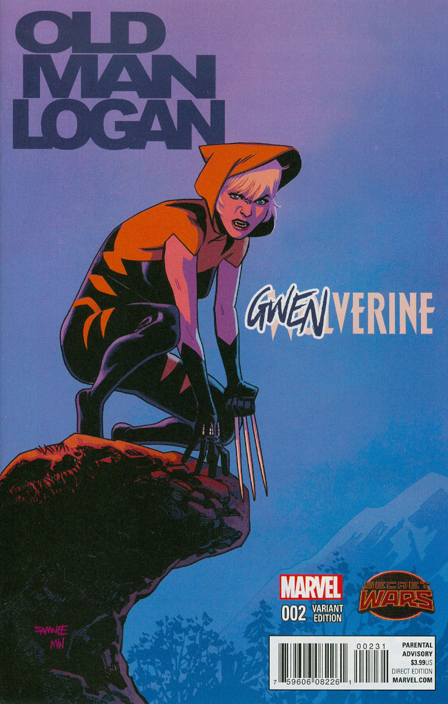 Old Man Logan #2 Cover B Variant Chris Samnee Gwenverine Cover (Secret Wars Warzones Tie-In)