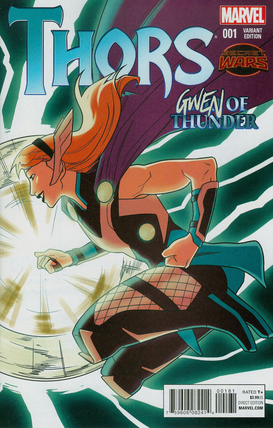 Thors #1 Cover C Variant Kris Anka Gwen Of Thunder Cover (Secret Wars Battleworld Tie-In)