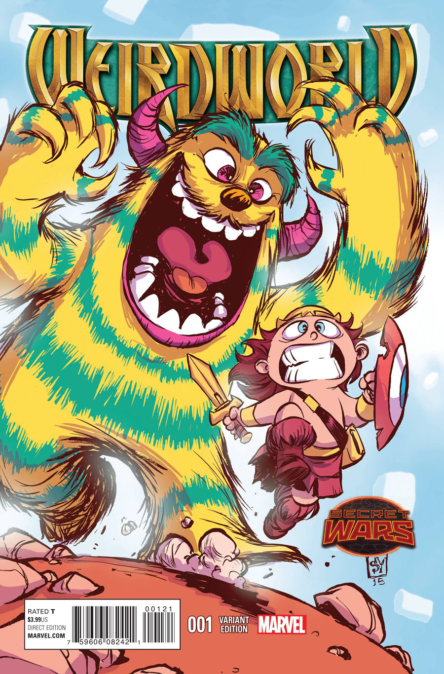 Weirdworld #1 Cover B Variant Skottie Young Baby Cover (Secret Wars Warzones Tie-In)