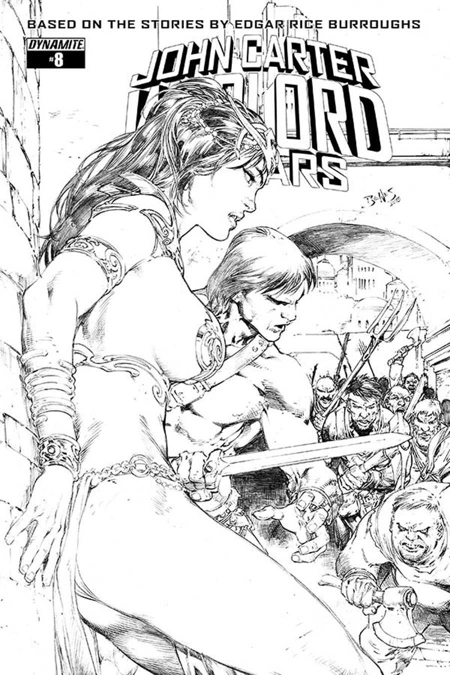 John Carter Warlord Of Mars Vol 2 #8 Cover F Incentive Ed Benes Black & White Cover