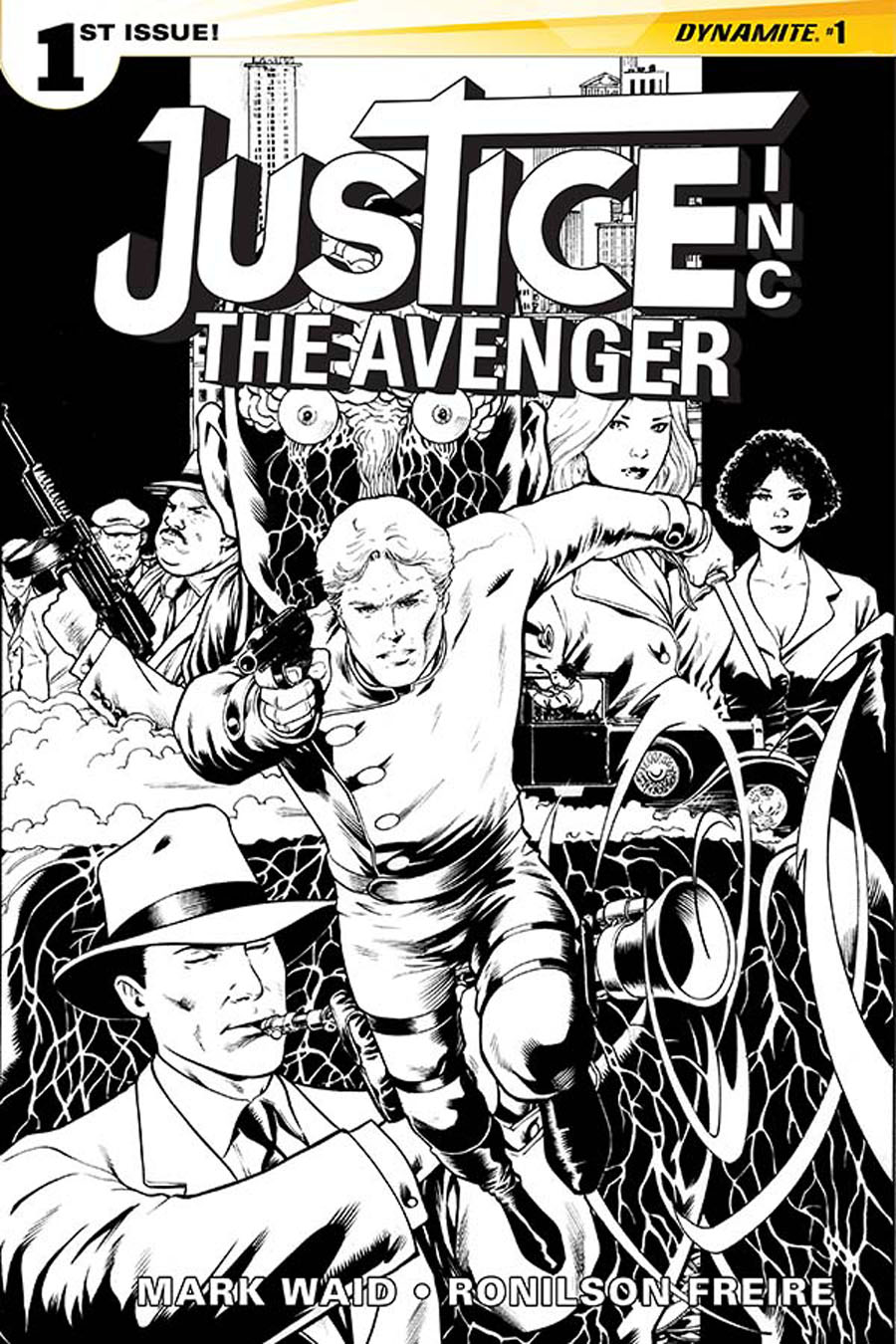 Justice Inc The Avenger #1 Cover G Incentive Barry Kitson Black & White Variant Cover