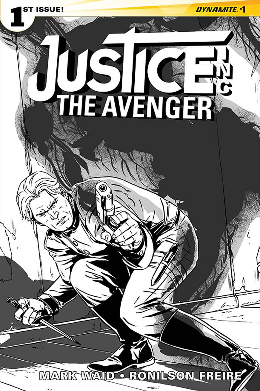 Justice Inc The Avenger #1 Cover H Incentive Marc Laming Black & White Cover