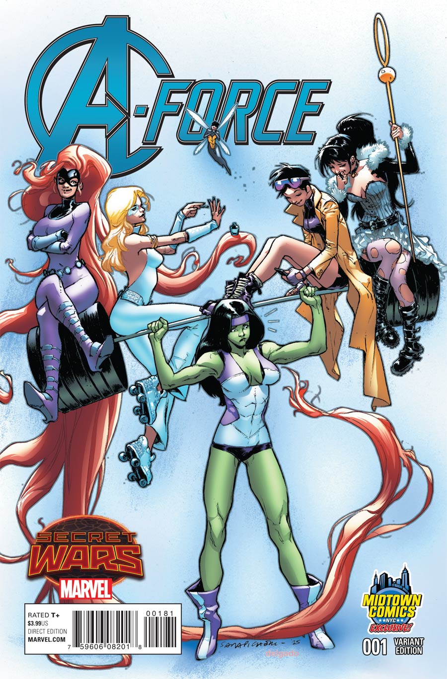 A-Force #1 Cover B Midtown Exclusive Sara Pichelli Variant Cover (Secret Wars Warzones Tie-In)