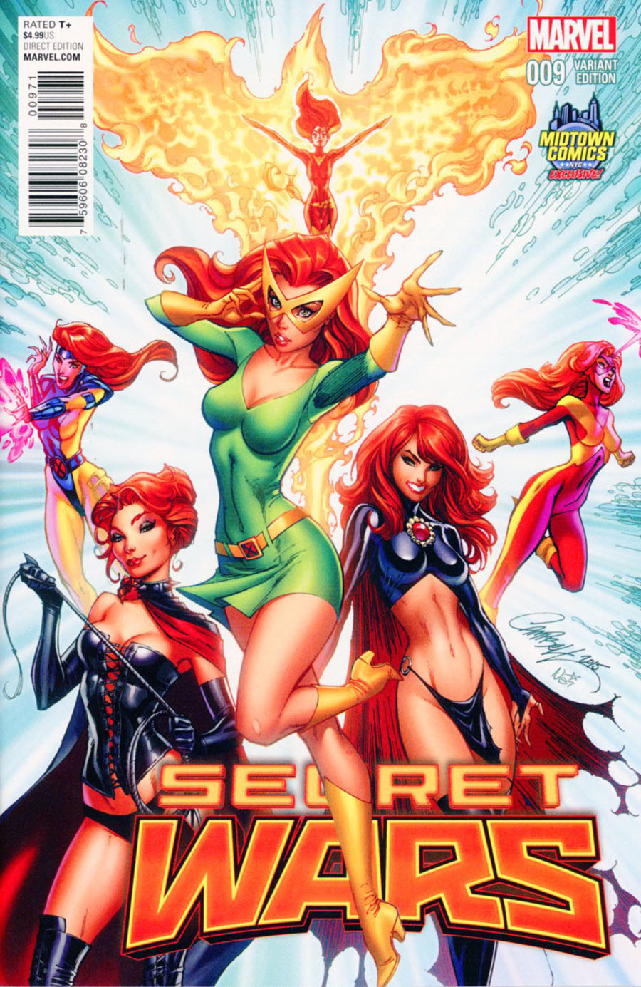 Secret Wars #9 Cover B Midtown Exclusive J Scott Campbell Variant Cover