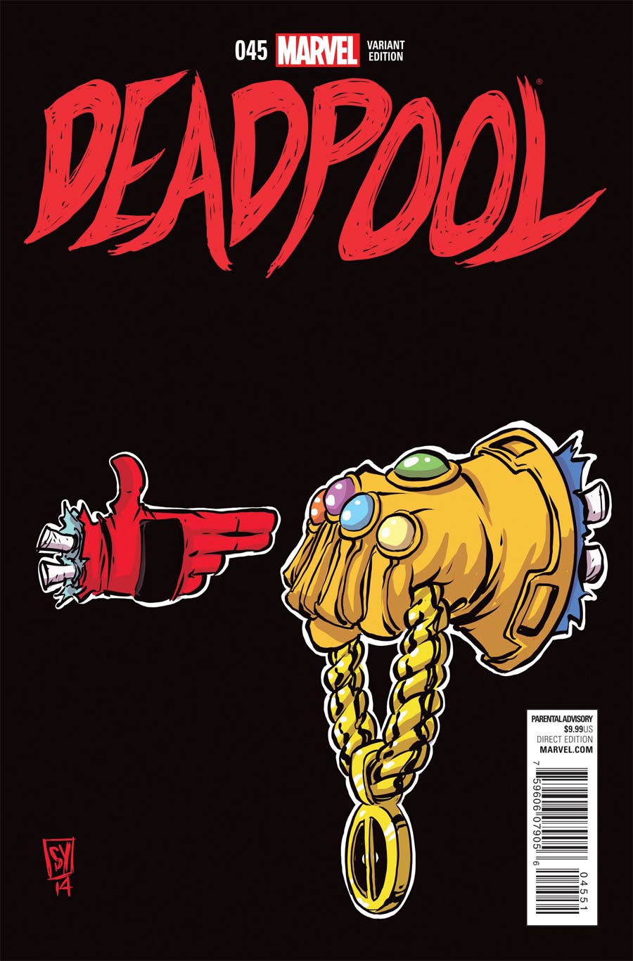 Deadpool Vol 4 #45 (250th Issue) Cover D Incentive Skottie Young Run The Jewels Variant Cover