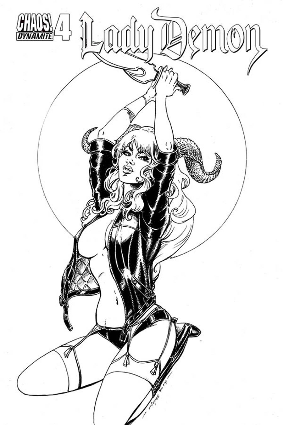 Lady Demon Vol 2 #4 Cover D Incentive Joyce Chin Black & White Cover