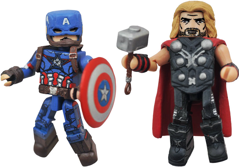 Marvel Minimates Series 61 Avengers Age Of Ultron Movie Thor & Captain America 2-Pack