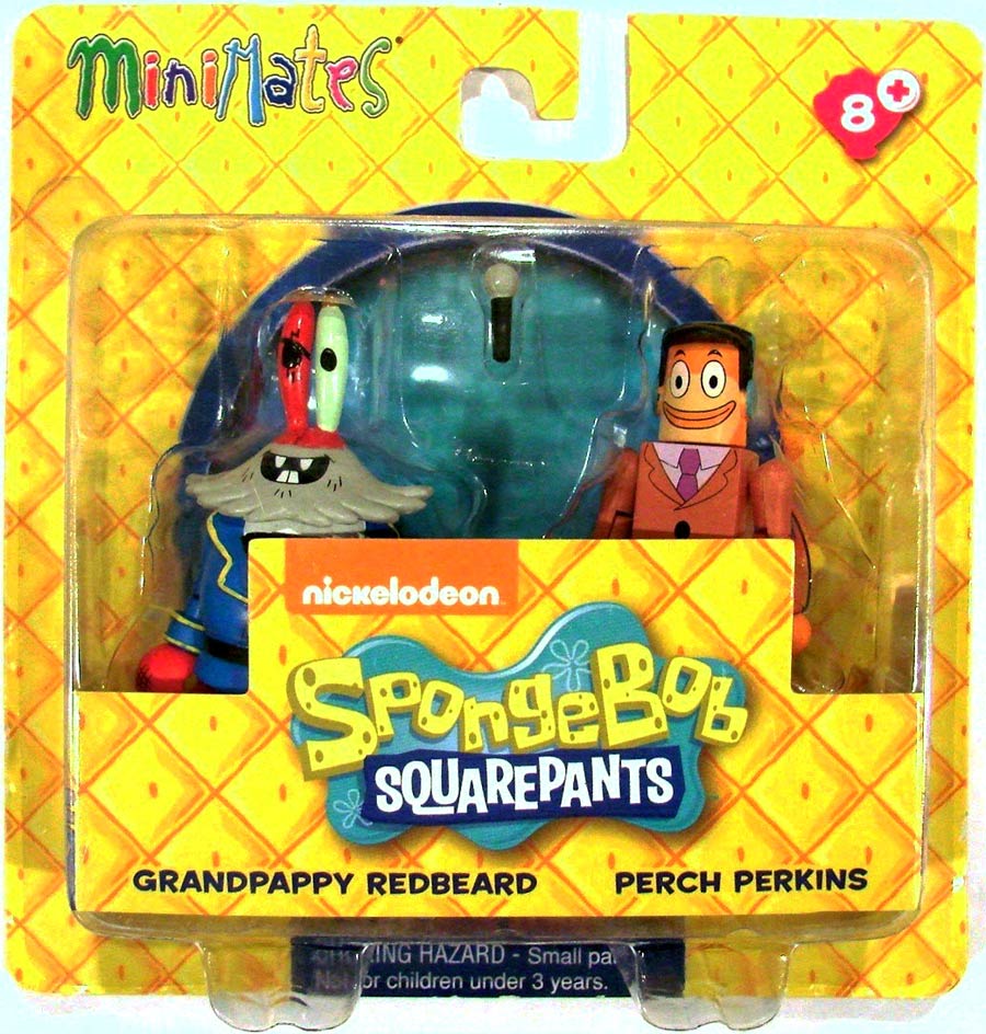 SpongeBob SquarePants Minimates Series 1 Grandpapi Redbeard & Orange Perch Perkins 2-Pack