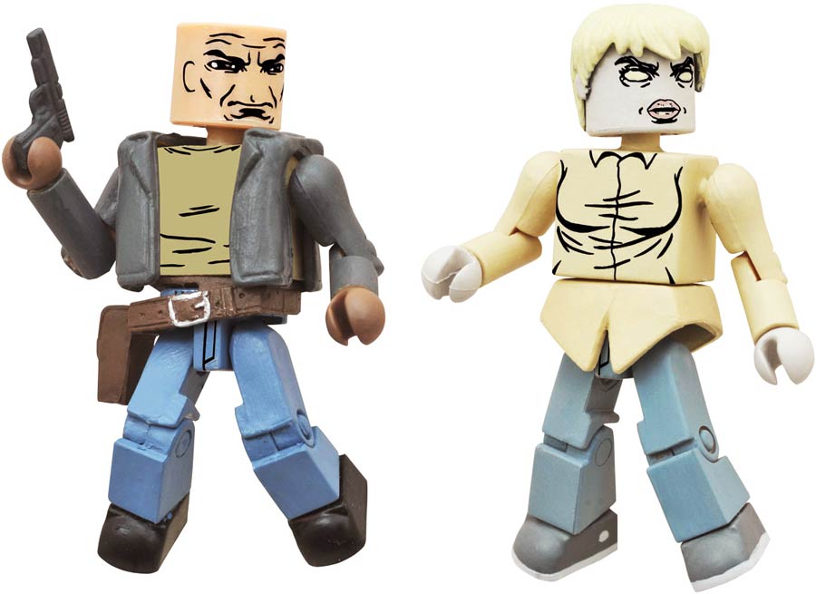 Walking Dead Minimates Series 7 Scavenger Leader Derek & Zombie Holly 2-Pack