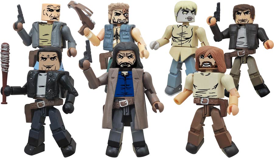 Walking Dead Minimates Series 7 Set Of Three 2-Pack (Includes Marauder Leader Chris)