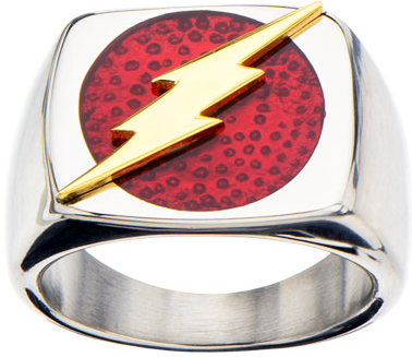 DC Comics Stainless Steel Flash Ring Size 10