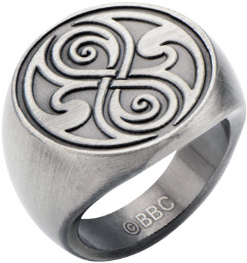 Doctor Who Stainless Steel Ring - Seal Of Rassilon Ring Size 10