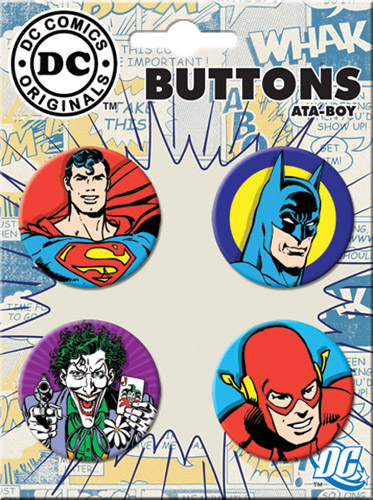 DC Comics 1.25-inch Button - Superman Batman Joker Flash (81194BT4)