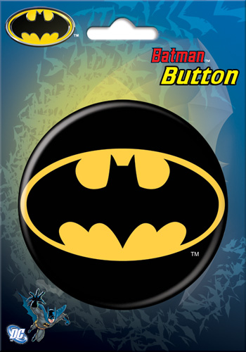 DC Comics 3-inch Button - Batman Yellow Oval Logo (97029)