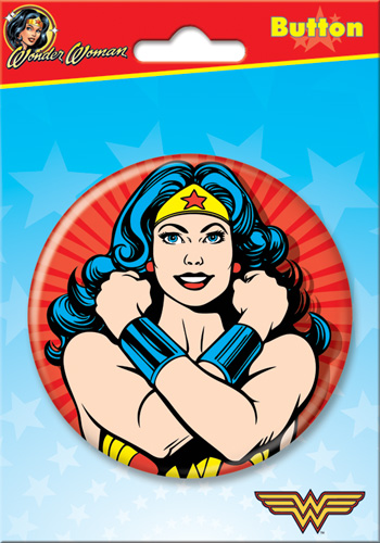 DC Comics 3-inch Button - Wonder Woman Face (97065)