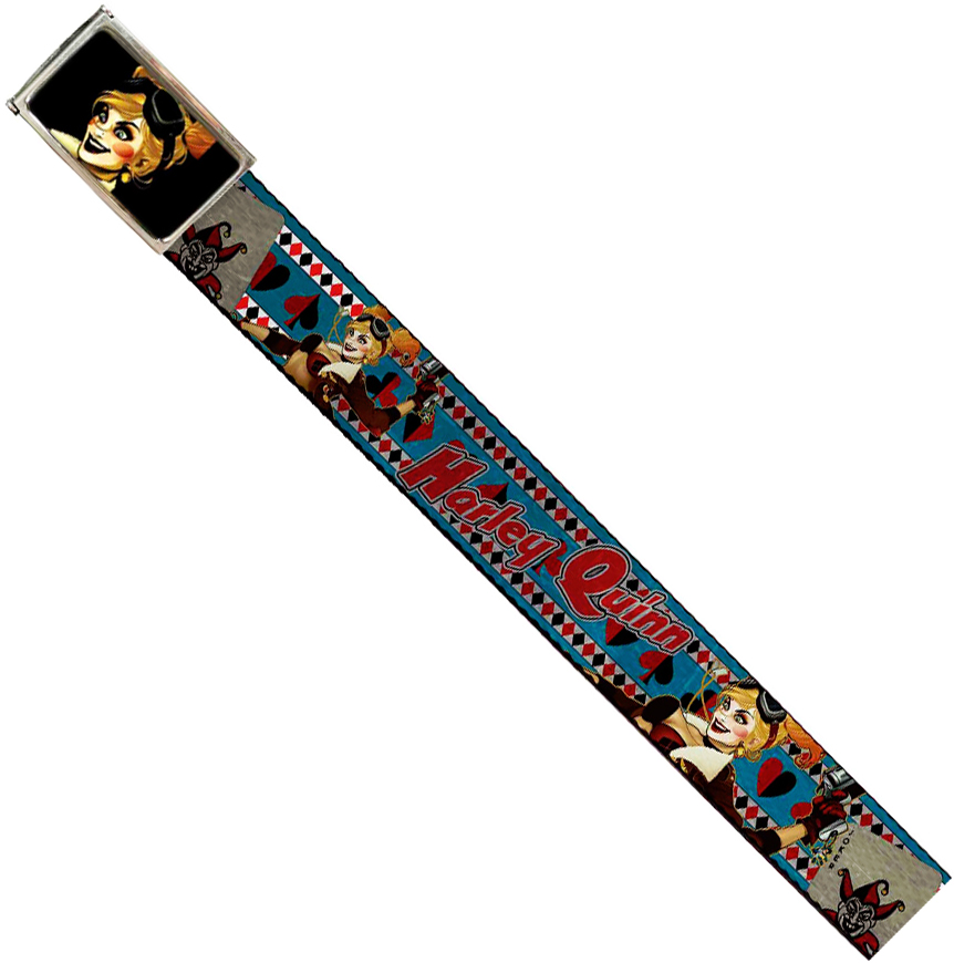 DC Comics 1.5-Inch Web Belt Full Color Buckle - Harley Quinn Bombshell