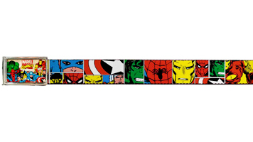 Marvel Comics 1.5-Inch Gloss Web Belt - Various Faces Panels