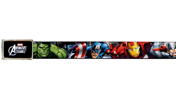 Marvel Comics 1.5-Inch Web Belt Full Color Buckle - Avengers Superheroes Close-Up
