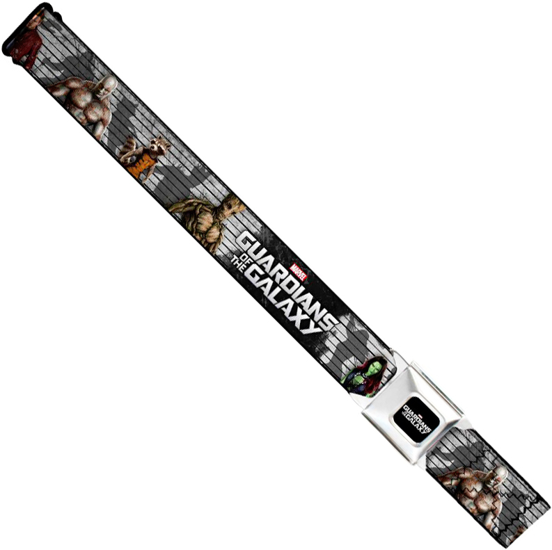 Marvel Comics Seatbelt-Style Belt 24-38 Inches - Guardians Of The Galaxy Line-Up