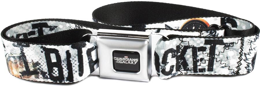 Marvel Comics Seatbelt-Style Belt 24-38 Inches - Rocket Raccoon I BITE