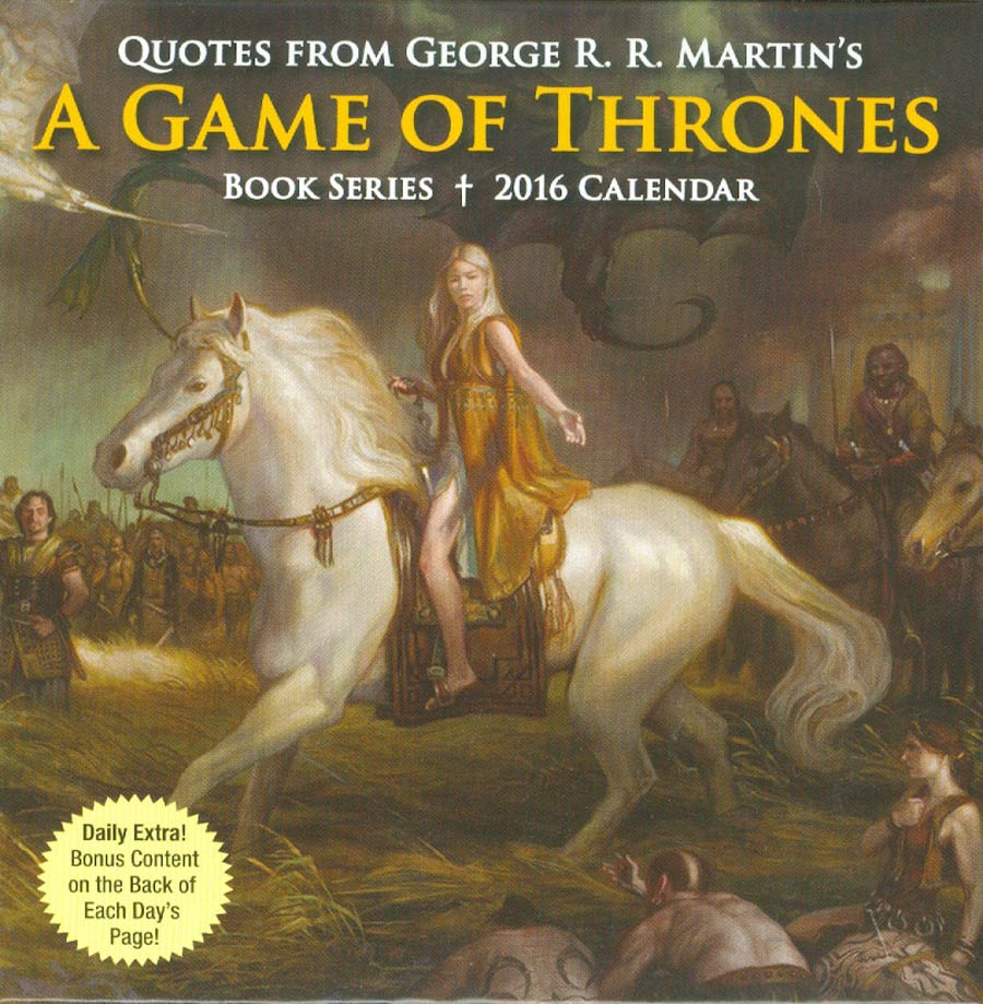 Game Of Thrones Book Series 2016 6x5-inch Page-A-Day Calendar