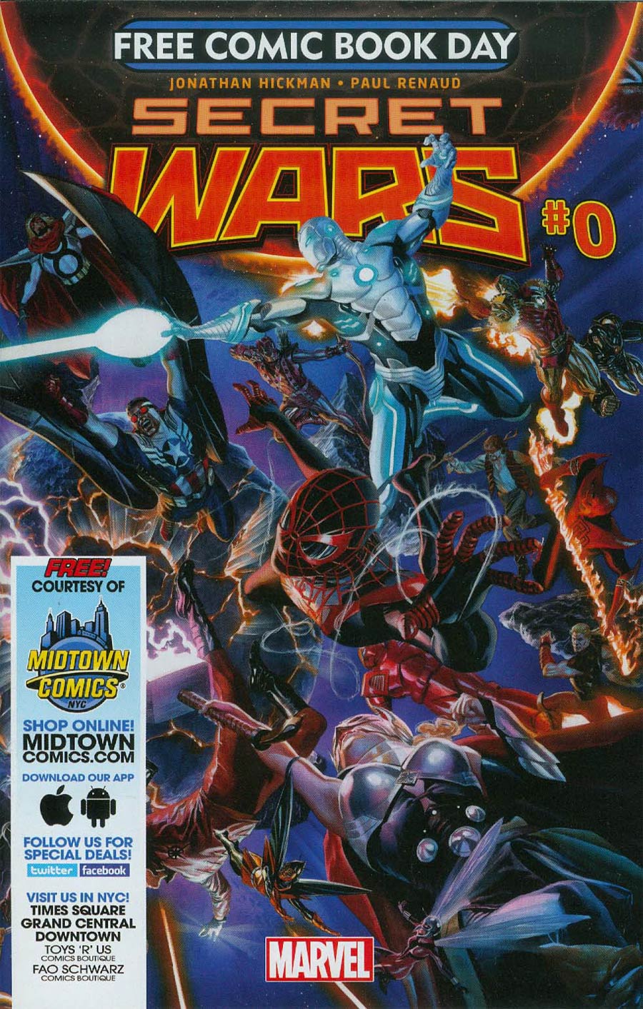 FCBD 2015 Secret Wars #0 Midtown Exclusive Custom Edition