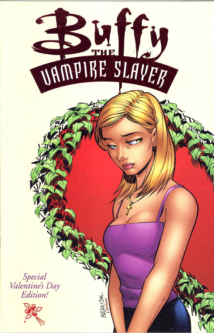 Buffy The Vampire Slayer #17 DF Red Foil Valentines Day Connecting Cover 