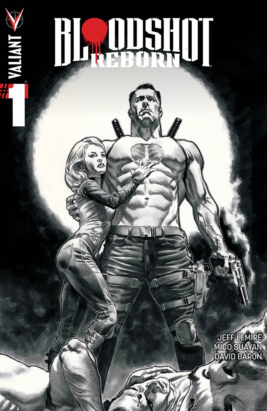 Bloodshot Reborn #1 Cover I Incentive Lewis LaRosa Black & White Cover